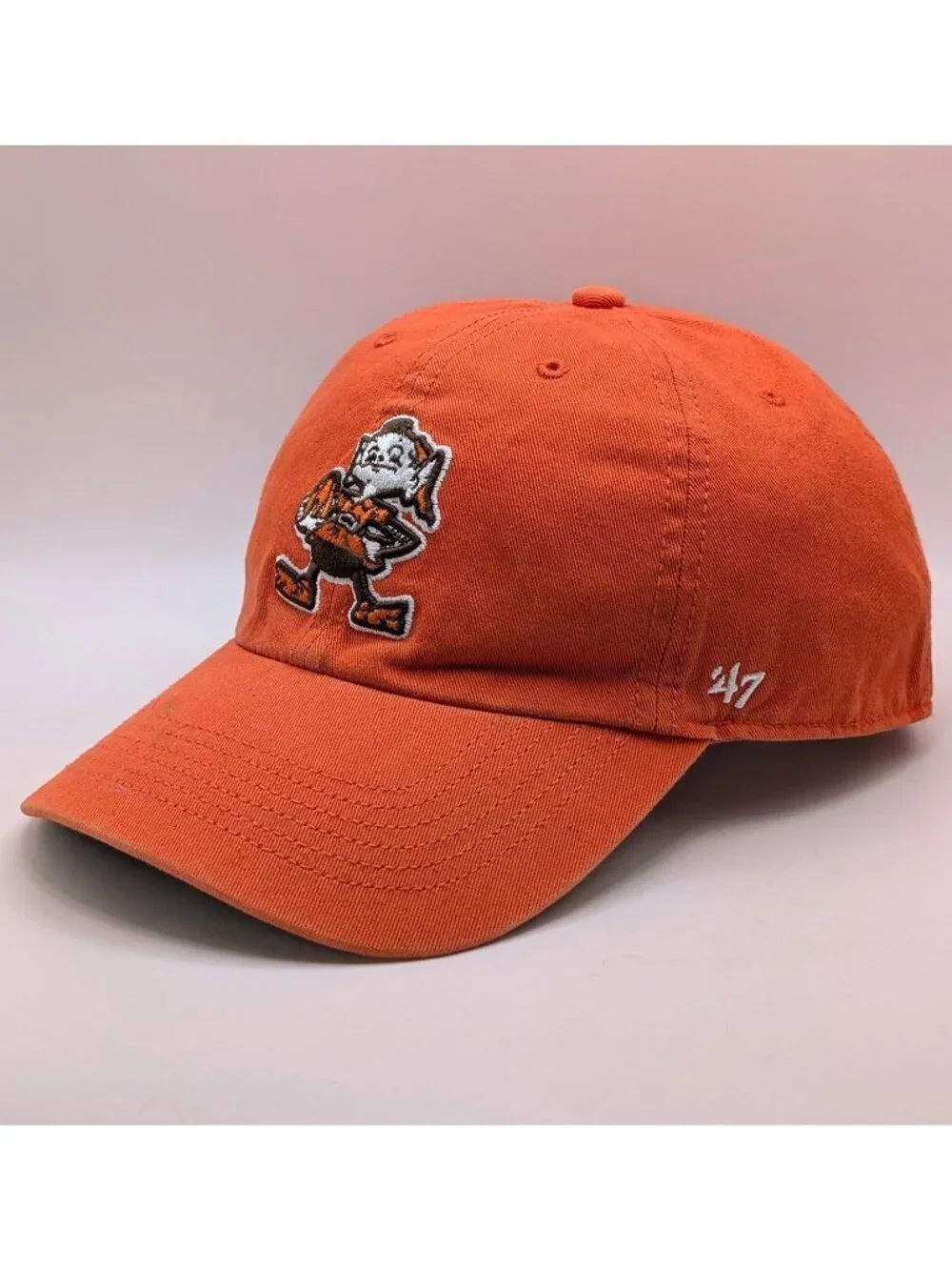 '47 Brand Cleveland Browns Brownie Elf Hat NFL Football Orange Fitted Size XL